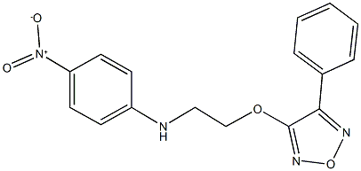 3-(2-{4-nitroanilino}ethoxy)-4-phenyl-1,2,5-oxadiazole 结构式