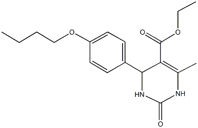 ethyl 4-(4-butoxyphenyl)-6-methyl-2-oxo-1,2,3,4-tetrahydro-5-pyrimidinecarboxylate Struktur