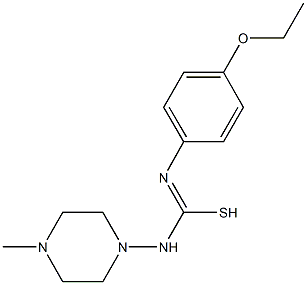 N'-(4-ethoxyphenyl)-N-(4-methyl-1-piperazinyl)carbamimidothioic acid Struktur