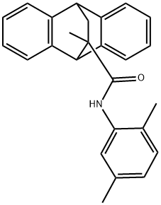 N-(2,5-dimethylphenyl)-15-methyltetracyclo[6.6.2.0~2,7~.0~9,14~]hexadeca-2,4,6,9,11,13-hexaene-15-carboxamide 结构式