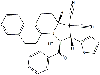 310884-44-7 3-benzoyl-2-(2-thienyl)-2,3-dihydrobenzo[f]pyrrolo[1,2-a]quinoline-1,1(12aH)-dicarbonitrile