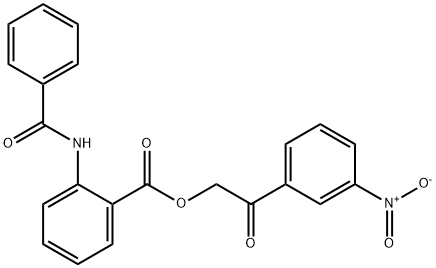 2-{3-nitrophenyl}-2-oxoethyl 2-(benzoylamino)benzoate,311314-24-6,结构式