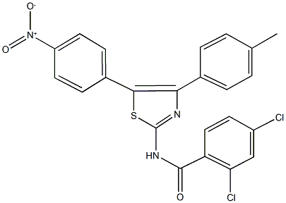 2,4-dichloro-N-[5-{4-nitrophenyl}-4-(4-methylphenyl)-1,3-thiazol-2-yl]benzamide Structure