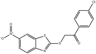 1-(4-chlorophenyl)-2-({6-nitro-1,3-benzothiazol-2-yl}sulfanyl)ethanone|