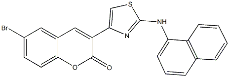 6-bromo-3-[2-(1-naphthylamino)-1,3-thiazol-4-yl]-2H-chromen-2-one Structure