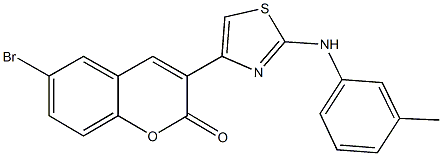6-bromo-3-[2-(3-toluidino)-1,3-thiazol-4-yl]-2H-chromen-2-one,311315-94-3,结构式