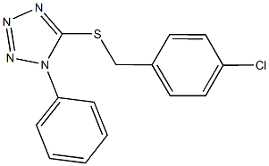 5-[(4-chlorobenzyl)sulfanyl]-1-phenyl-1H-tetraazole,311316-67-3,结构式