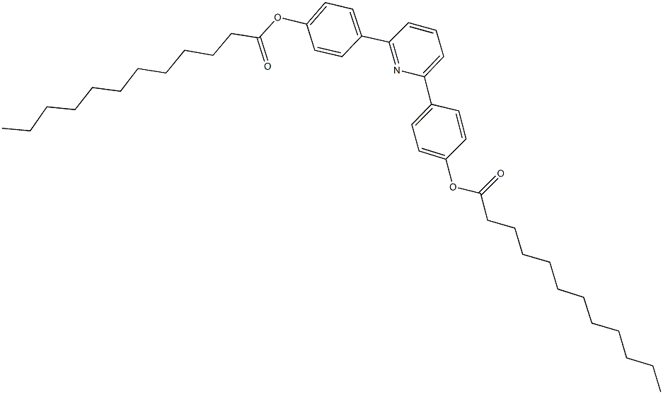 4-{6-[4-(dodecanoyloxy)phenyl]-2-pyridinyl}phenyl laurate 结构式