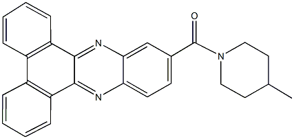 11-[(4-methyl-1-piperidinyl)carbonyl]dibenzo[a,c]phenazine Structure