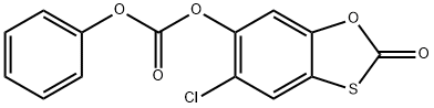 5-chloro-2-oxo-1,3-benzoxathiol-6-yl phenyl carbonate Struktur