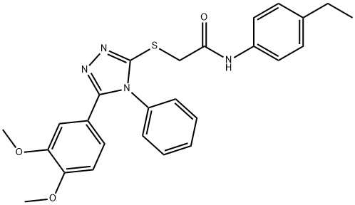 2-{[5-(3,4-dimethoxyphenyl)-4-phenyl-4H-1,2,4-triazol-3-yl]sulfanyl}-N-(4-ethylphenyl)acetamide Structure