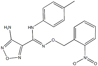 4-amino-N'-({2-nitrobenzyl}oxy)-N-(4-methylphenyl)-1,2,5-oxadiazole-3-carboximidamide,311317-59-6,结构式