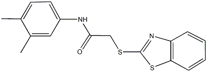 2-(1,3-benzothiazol-2-ylsulfanyl)-N-(3,4-dimethylphenyl)acetamide,311320-51-1,结构式