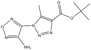 tert-butyl 1-(4-amino-1,2,5-oxadiazol-3-yl)-5-methyl-1H-1,2,3-triazole-4-carboxylate Struktur