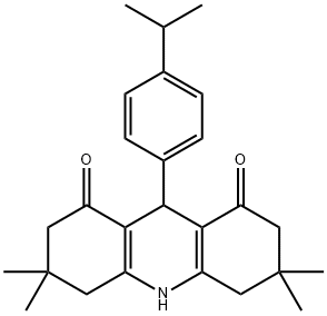 9-(4-isopropylphenyl)-3,3,6,6-tetramethyl-3,4,6,7,9,10-hexahydro-1,8(2H,5H)-acridinedione Structure