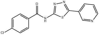4-chloro-N-[5-(3-pyridinyl)-1,3,4-thiadiazol-2-yl]benzamide,311323-20-3,结构式