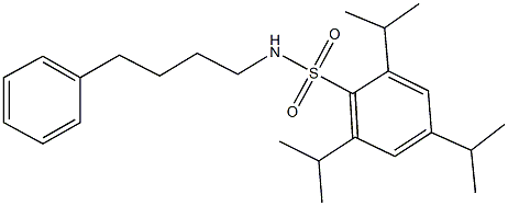 2,4,6-triisopropyl-N-(4-phenylbutyl)benzenesulfonamide 化学構造式
