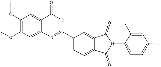 5-(6,7-dimethoxy-4-oxo-4H-3,1-benzoxazin-2-yl)-2-(2,4-dimethylphenyl)-1H-isoindole-1,3(2H)-dione Structure