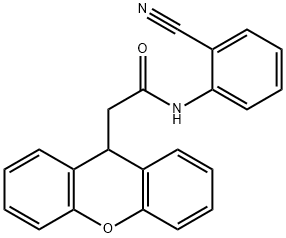 N-(2-cyanophenyl)-2-(9H-xanthen-9-yl)acetamide Struktur