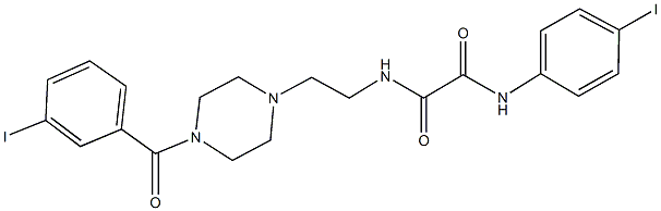 N~1~-{2-[4-(3-iodobenzoyl)-1-piperazinyl]ethyl}-N~2~-(4-iodophenyl)ethanediamide Struktur