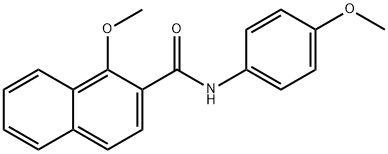 1-methoxy-N-(4-methoxyphenyl)-2-naphthamide 化学構造式