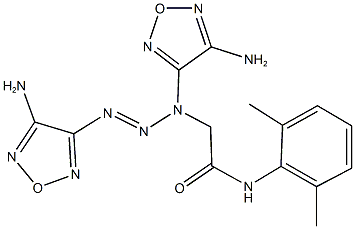 2-[1,3-bis(4-amino-1,2,5-oxadiazol-3-yl)-2-triazenyl]-N-(2,6-dimethylphenyl)acetamide,311331-71-2,结构式