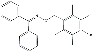 diphenylmethanone O-(4-bromo-2,3,5,6-tetramethylbenzyl)oxime Structure