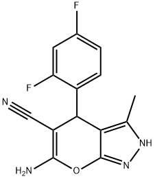 6-amino-4-(2,4-difluorophenyl)-3-methyl-2,4-dihydropyrano[2,3-c]pyrazole-5-carbonitrile|