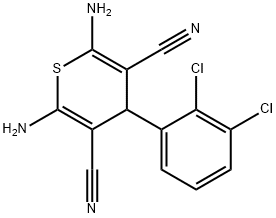 2,6-diamino-4-(2,3-dichlorophenyl)-4H-thiopyran-3,5-dicarbonitrile,311333-38-7,结构式
