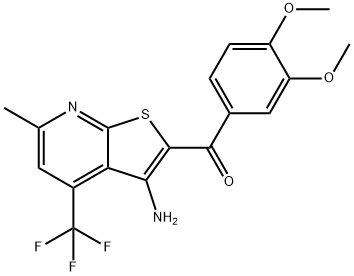 311333-44-5 [3-amino-6-methyl-4-(trifluoromethyl)thieno[2,3-b]pyridin-2-yl](3,4-dimethoxyphenyl)methanone