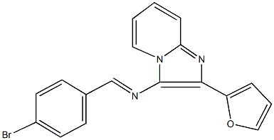 N-(4-bromobenzylidene)-N-[2-(2-furyl)imidazo[1,2-a]pyridin-3-yl]amine Struktur