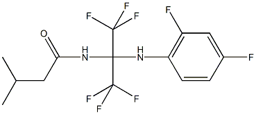 N-[1-(2,4-difluoroanilino)-2,2,2-trifluoro-1-(trifluoromethyl)ethyl]-3-methylbutanamide Structure