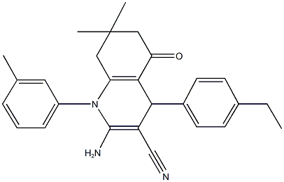 311764-49-5 2-amino-4-(4-ethylphenyl)-7,7-dimethyl-1-(3-methylphenyl)-5-oxo-1,4,5,6,7,8-hexahydro-3-quinolinecarbonitrile