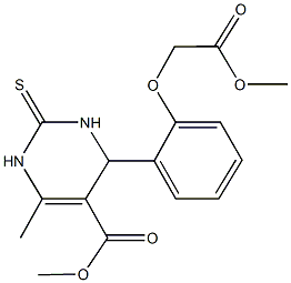 methyl 4-[2-(2-methoxy-2-oxoethoxy)phenyl]-6-methyl-2-thioxo-1,2,3,4-tetrahydro-5-pyrimidinecarboxylate Structure