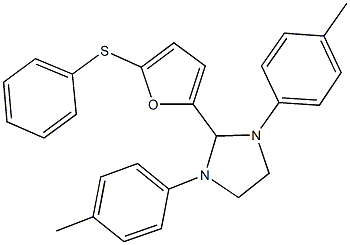 5-[1,3-bis(4-methylphenyl)-2-imidazolidinyl]-2-furyl phenyl sulfide Structure