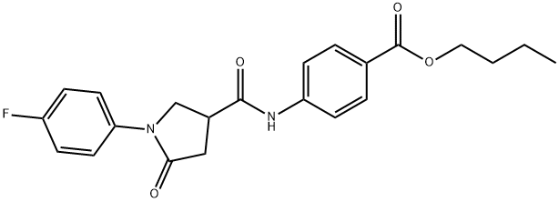 butyl 4-({[1-(4-fluorophenyl)-5-oxo-3-pyrrolidinyl]carbonyl}amino)benzoate,311765-50-1,结构式