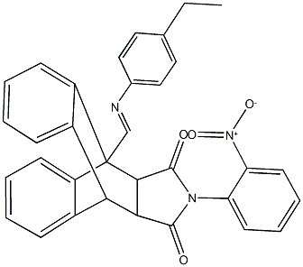 1-{(E)-[(4-ethylphenyl)imino]methyl}-17-{2-[hydroxy(oxido)amino]phenyl}-17-azapentacyclo[6.6.5.0~2,7~.0~9,14~.0~15,19~]nonadeca-2,4,6,9,11,13-hexaene-16,18-dione|