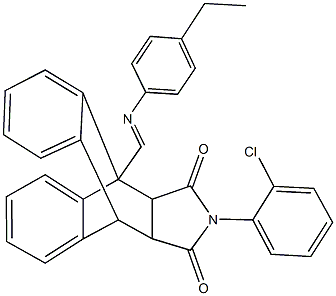 17-(2-chlorophenyl)-1-{(E)-[(4-ethylphenyl)imino]methyl}-17-azapentacyclo[6.6.5.0~2,7~.0~9,14~.0~15,19~]nonadeca-2,4,6,9,11,13-hexaene-16,18-dione|