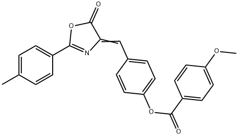 4-[(2-(4-methylphenyl)-5-oxo-1,3-oxazol-4(5H)-ylidene)methyl]phenyl 4-methoxybenzoate Structure