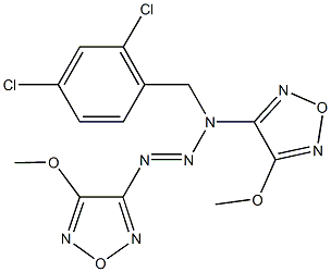 3-[1-(2,4-dichlorobenzyl)-3-(4-methoxy-1,2,5-oxadiazol-3-yl)-2-triazenyl]-4-methoxy-1,2,5-oxadiazole Structure