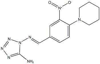 1-{4-{[(5-amino-1H-tetraazol-1-yl)imino]methyl}-2-nitrophenyl}piperidine 结构式