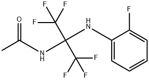 N-[2,2,2-trifluoro-1-(2-fluoroanilino)-1-(trifluoromethyl)ethyl]acetamide,311775-06-1,结构式