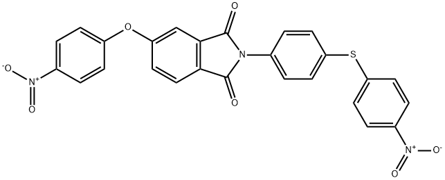 5-{4-nitrophenoxy}-2-[4-({4-nitrophenyl}sulfanyl)phenyl]-1H-isoindole-1,3(2H)-dione 化学構造式