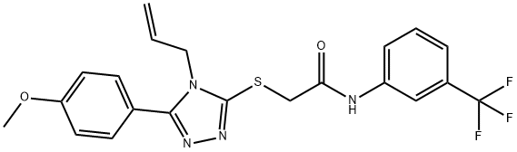 2-{[4-allyl-5-(4-methoxyphenyl)-4H-1,2,4-triazol-3-yl]sulfanyl}-N-[3-(trifluoromethyl)phenyl]acetamide,311775-74-3,结构式