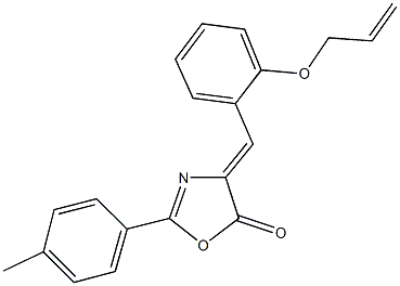 4-[2-(allyloxy)benzylidene]-2-(4-methylphenyl)-1,3-oxazol-5(4H)-one,311775-83-4,结构式