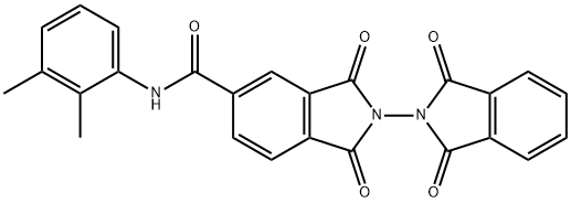 N-(2,3-dimethylphenyl)-2,2'-biphthalimide-5-carboxamide Struktur