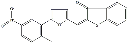 2-[(5-{5-nitro-2-methylphenyl}-2-furyl)methylene]-1-benzothiophen-3(2H)-one Structure