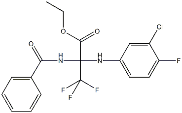 ethyl 2-(benzoylamino)-2-(3-chloro-4-fluoroanilino)-3,3,3-trifluoropropanoate,311777-74-9,结构式