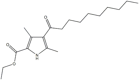 ethyl 4-decanoyl-3,5-dimethyl-1H-pyrrole-2-carboxylate Structure