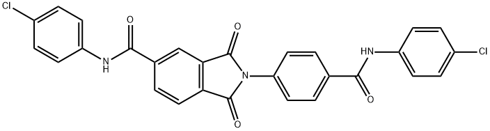 2-{4-[(4-chloroanilino)carbonyl]phenyl}-N-(4-chlorophenyl)-1,3-dioxo-5-isoindolinecarboxamide Structure